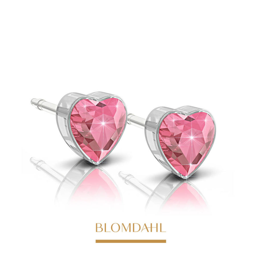 Blomdahl Medical Plastic Heart 6mm Light Rose