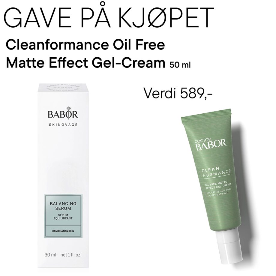 SKINOVAGE BALANSING SERUM 30ML FÅ MED 1  STK. GRATIS CLEANFORMANCE GEL CREAM 50ML