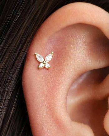 Sommerfugl Helix Piercing Sølv